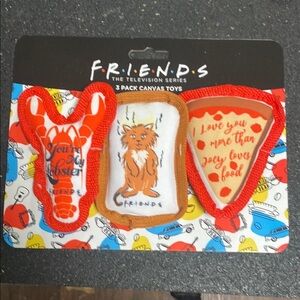 FRIENDS Cat Canvas Toy Set - Red, White, Brown